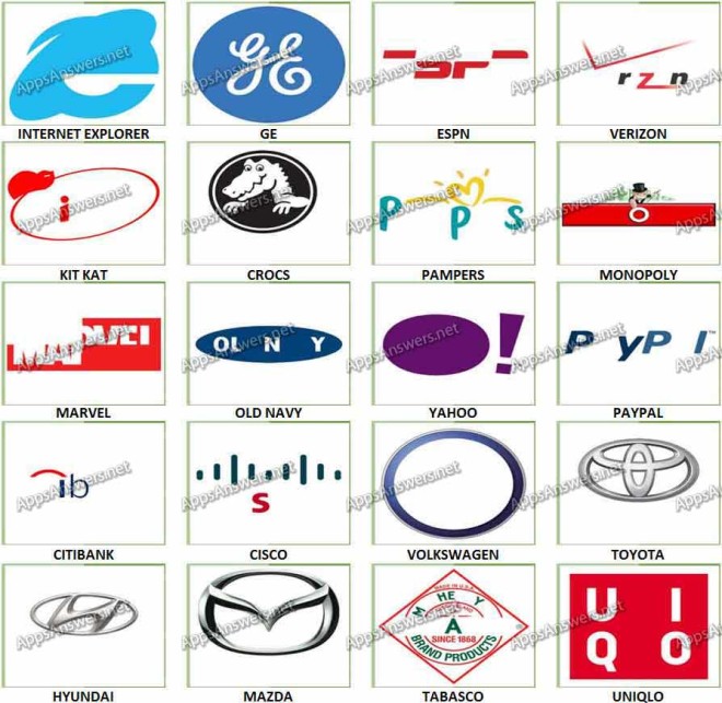 logo pop answers level 4 on facebook