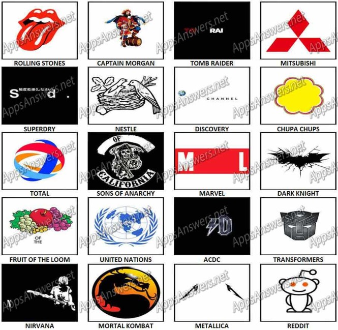 100 pics quiz logos answers