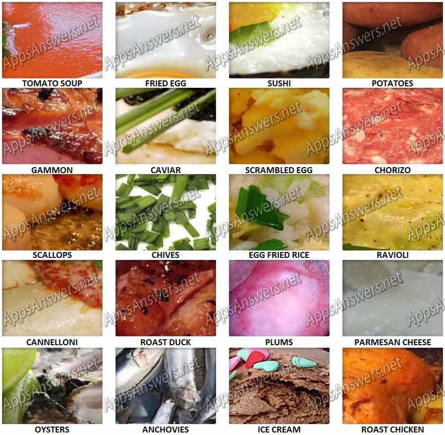 Close-Up-Food-Answers-Level-21-40