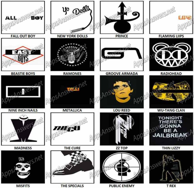 100 Pics – Band Logos Level 81 – Level 100 Answers - Apps Answers .net