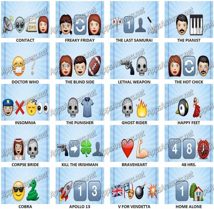 Emoji-Movies-Answers-Level-141-160