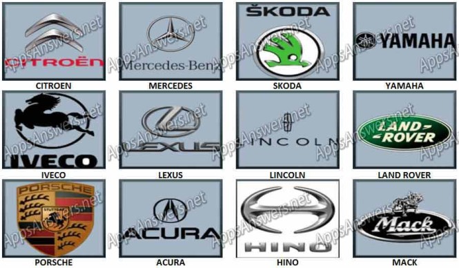 Car Logo Quiz Level 2 Answers - Apps Answers .net