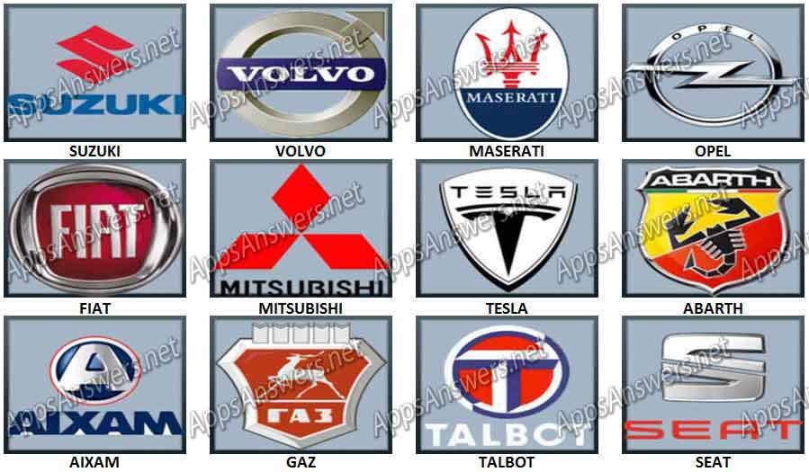 Car Logo Quiz Level 4 Answers - Apps Answers .net