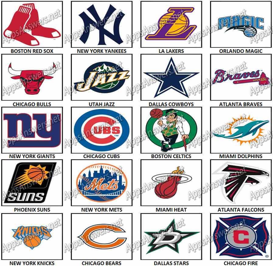 100 Pics Quiz Sports Logos Answers