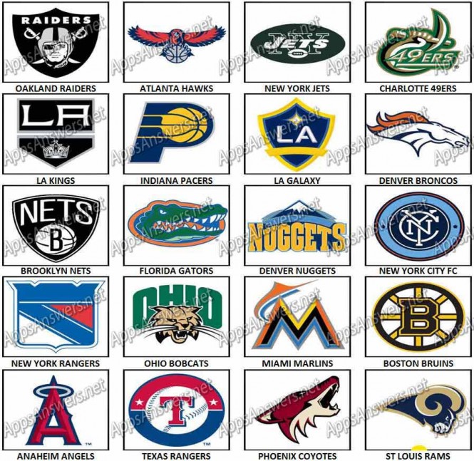 100 Pics Sports Logos Level 21 – Level 40 Answers - Apps Answers .net