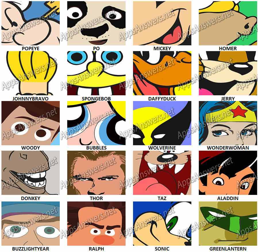 Guess-Close-Up-Character-Quiz-Answers-Level-21-40