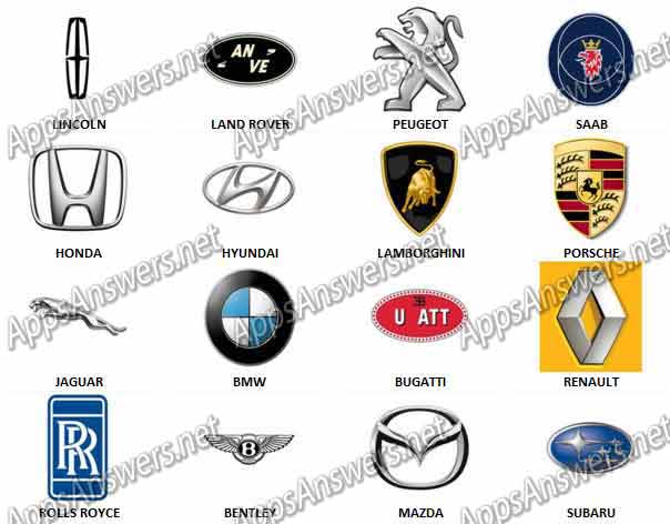Logo Quiz – Cars Level 3 Answers | Apps Answers .net