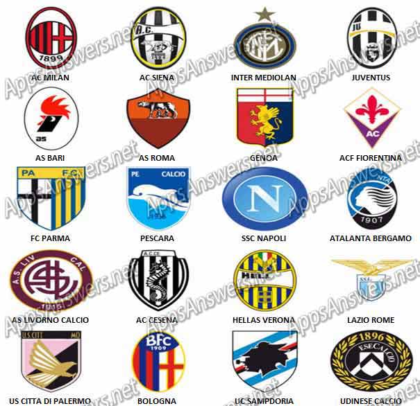 Football Quiz – Logo Quiz Italy Answers - Apps Answers .net