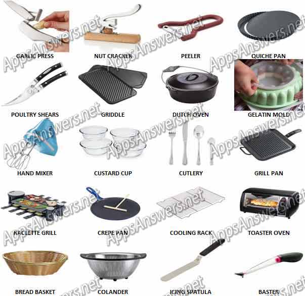 Guess What Cooking Tool Quiz Level 61 – Level 80 Answers - Apps Answers ...
