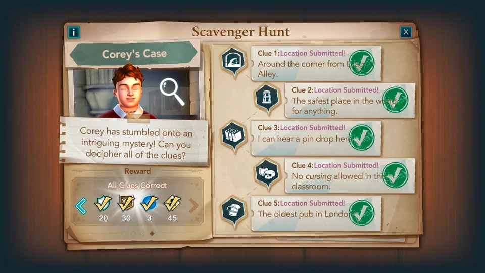 Harry Potter Hogwarts Mystery Scavenger Hunt Corey Case