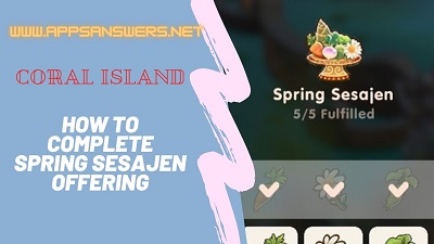 Spring Sesajen Offering Quest Coral Island