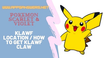 How To Find Klawf Claw Pokemon Scarlet Violet